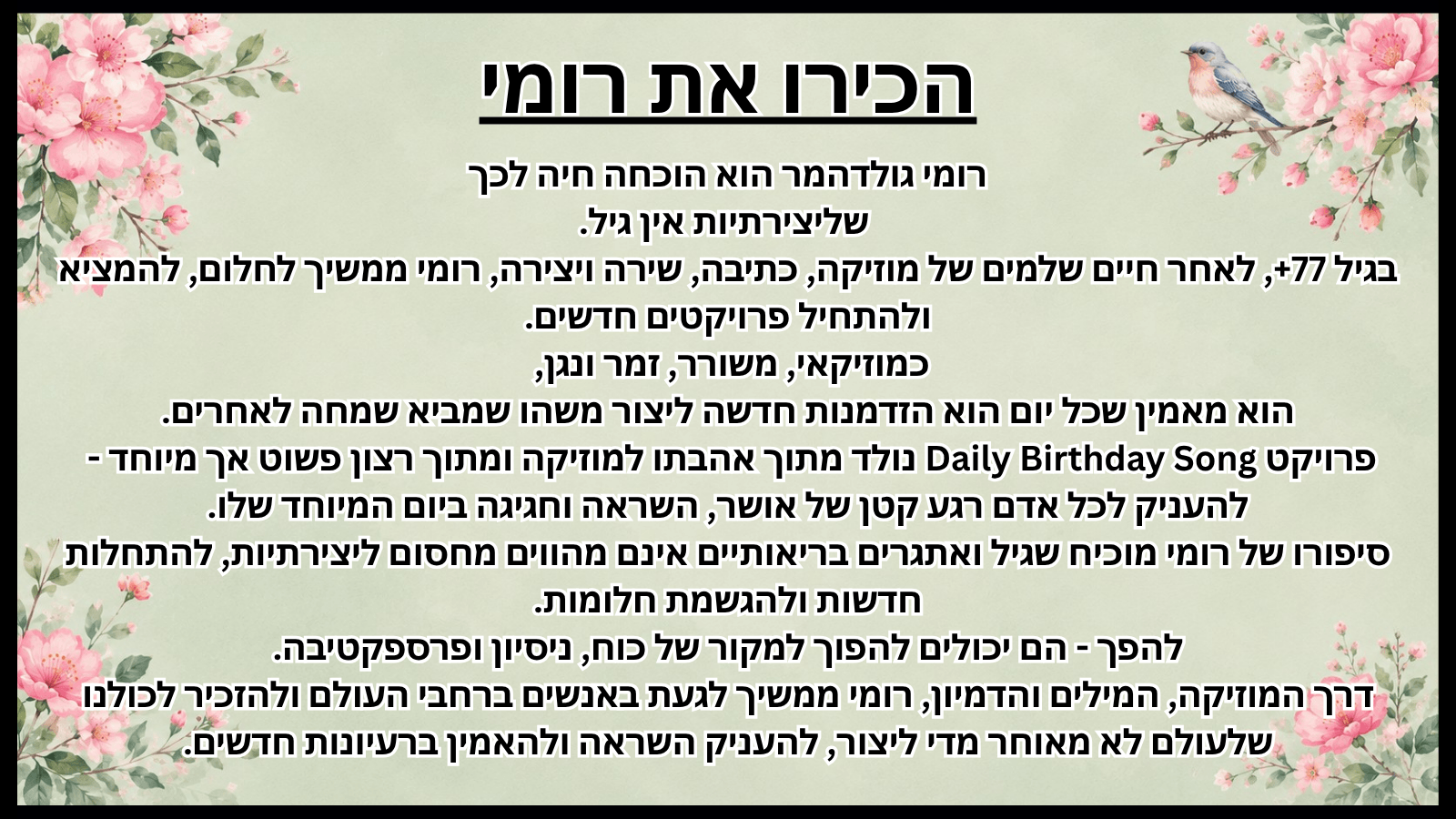 הכירו את רומי גולדהמר
